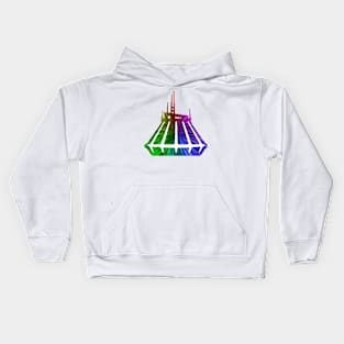 Neon Space Mountain Kids Hoodie